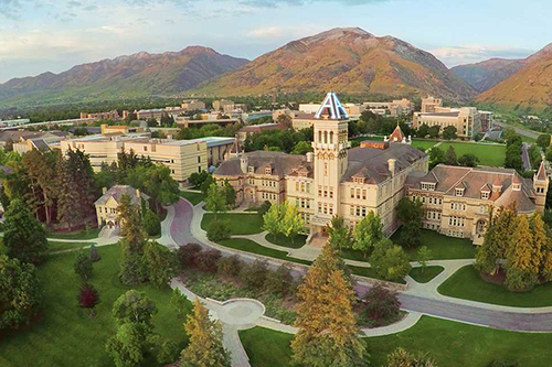 The campus of Utah State University in Logan, Utah